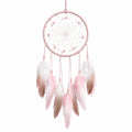 Traumfänger 20 x 55 cm mit Textilkordel Federn Rosa Wanddekoration Boho