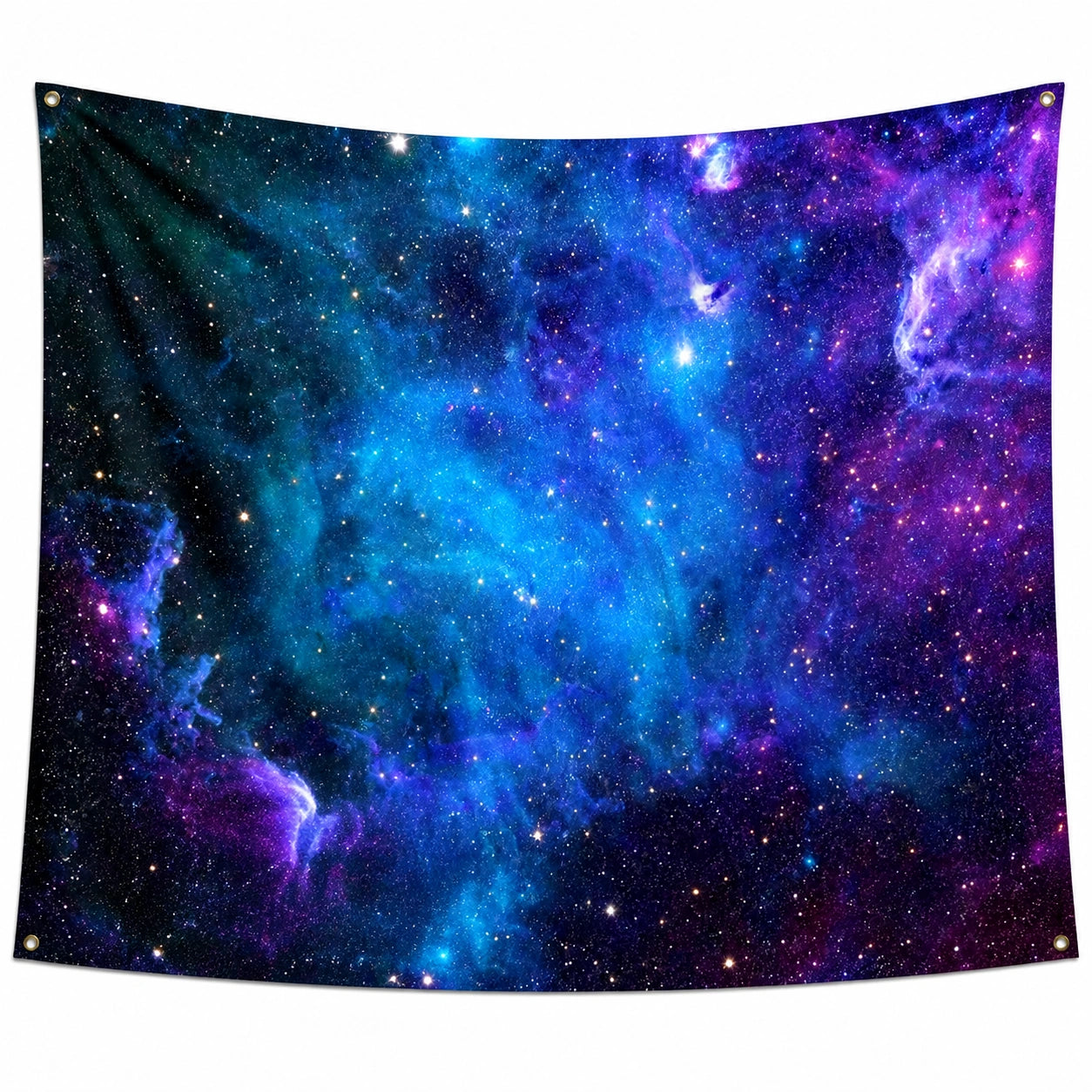 Wandteppich 150 x 150 cm Polyester Blau Violett Galaxie Wanddekoration